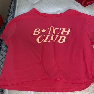 Crop “bitch squad” tee